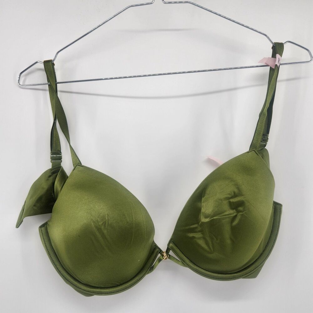 Victoria's Secret 36C Green Very‎ Sexy Smooth Lightly Lined Plunge Demi Bra NWT